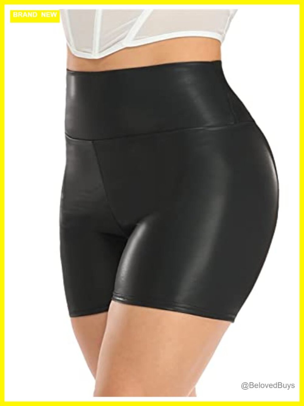 Faux Leather High Waist Butt Lifting Hot Pants Sexy Stretchy PU Shorts